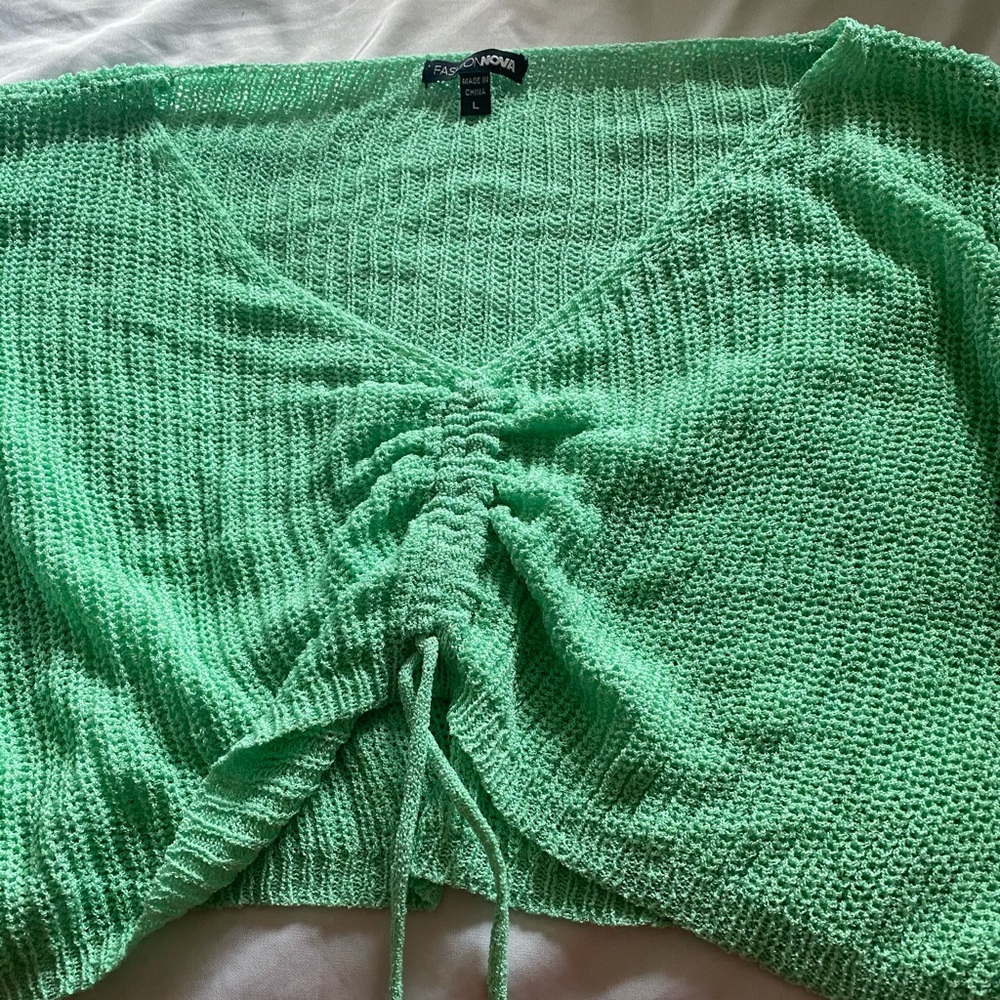 Ruched Sweater Blouse